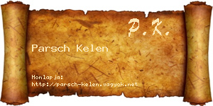 Parsch Kelen névjegykártya